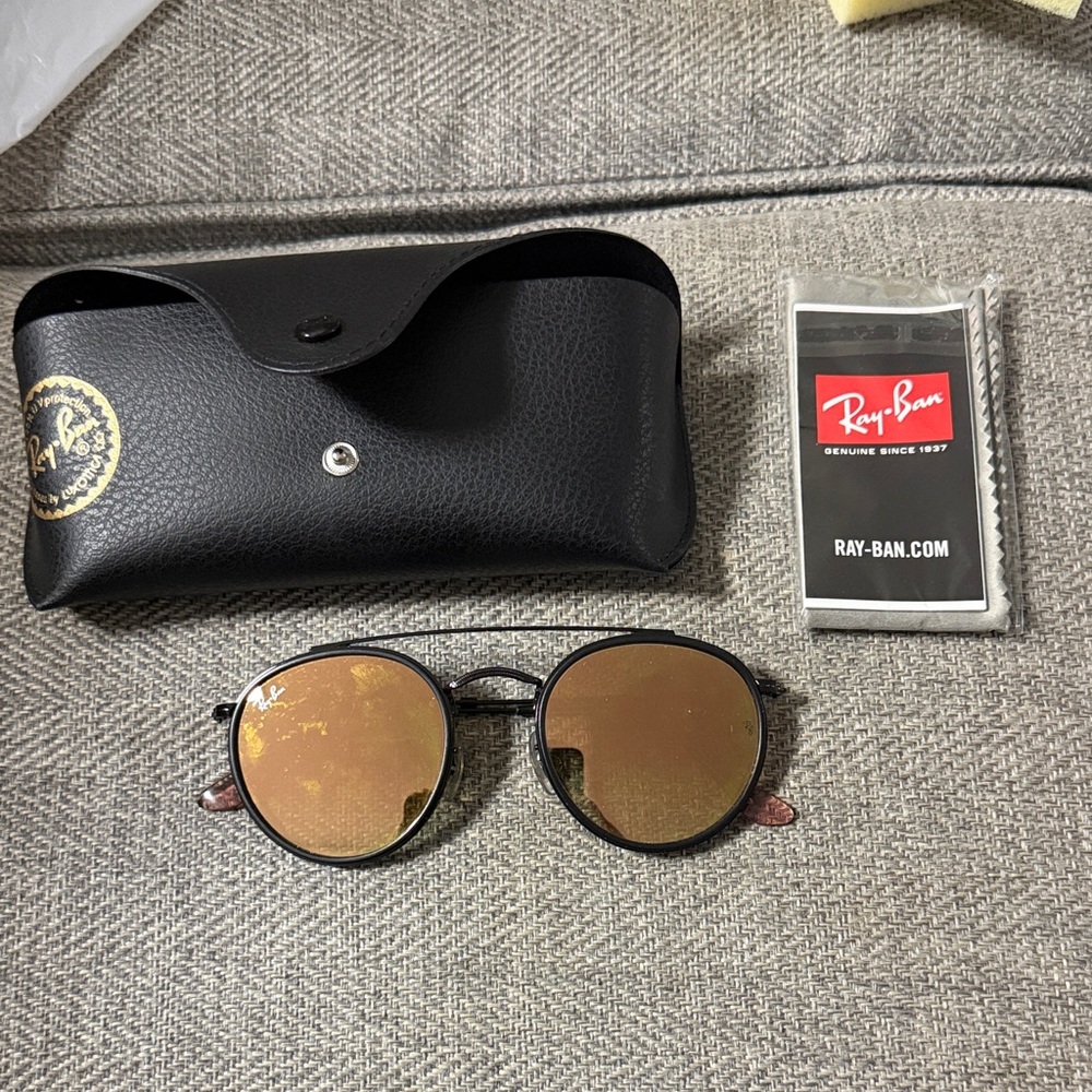 Ray-Ban Black Leather Sunglasses Case